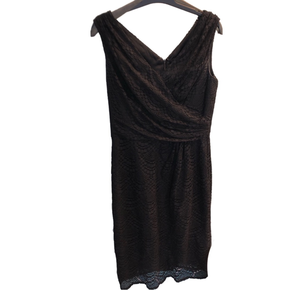 Adriana Papell black lace dress. Size 6.